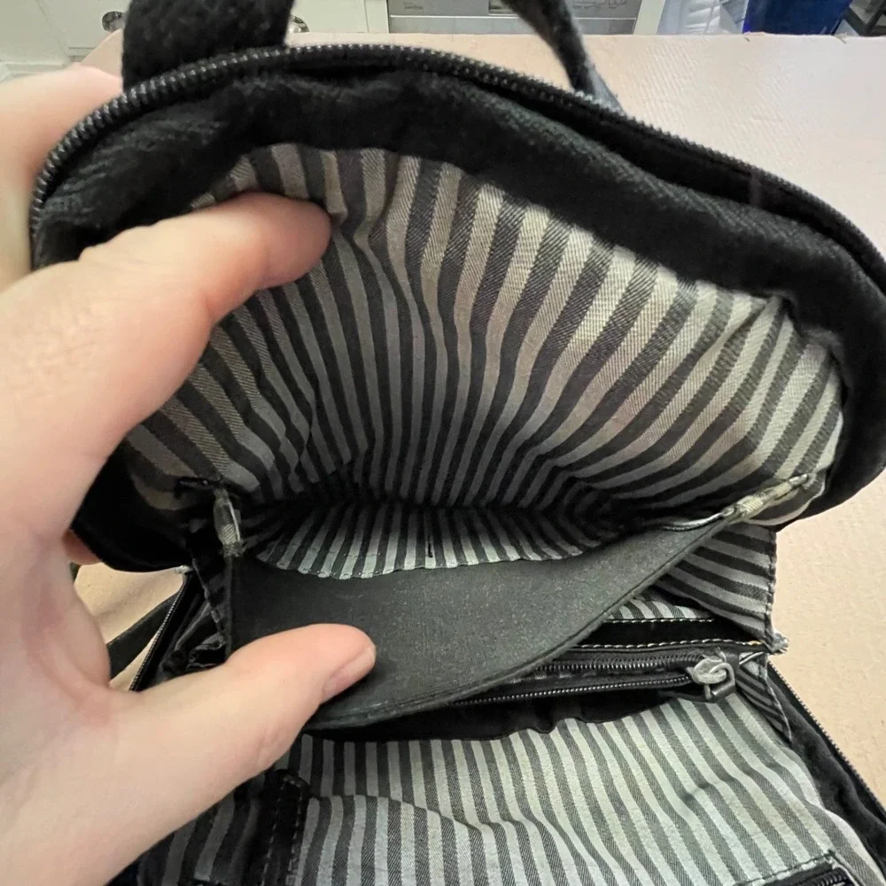 Jack‎ Georges Voyager Small Convertible Backpack Black Leather MSRP $222